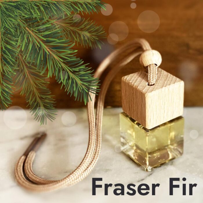 Scented oil diffuser labeled Fraser Fir